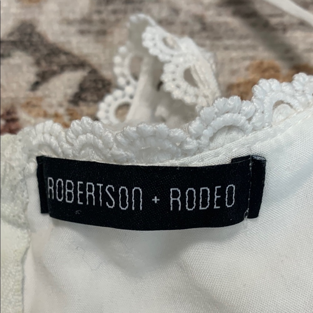 White Ruffled Eyelet Crop Top - Picture 2 of 7